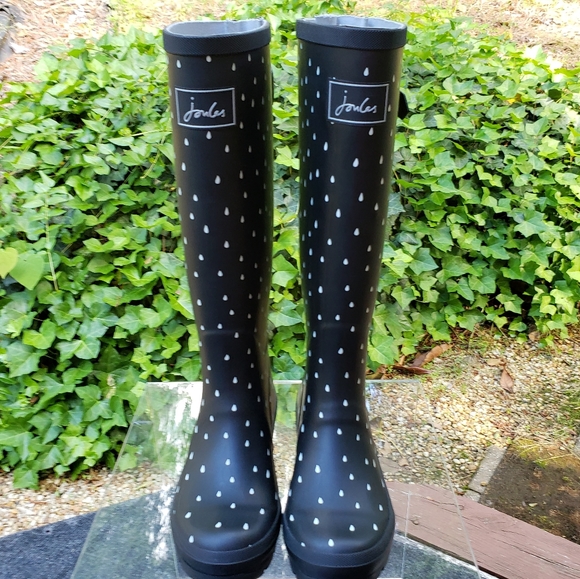 NEW Joules Tall Rain Boot with Adjustable Back Gusset Women's Size 5 - B… - Picture 4 of 16